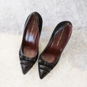 MARC BY MARC JACOBS Court Shoes Heel 3 5/16in Bow Leather Velvet & Patent 39.5